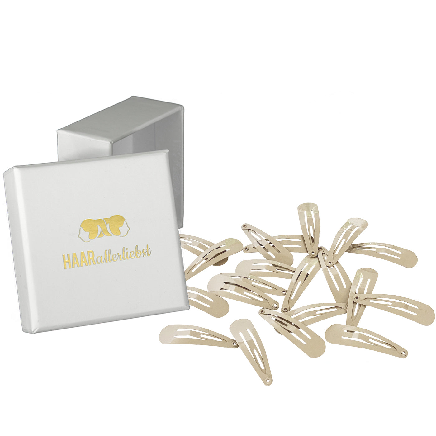 Haarspangen (beige | 20 Stück | 3,9cm) - HAARallerliebst