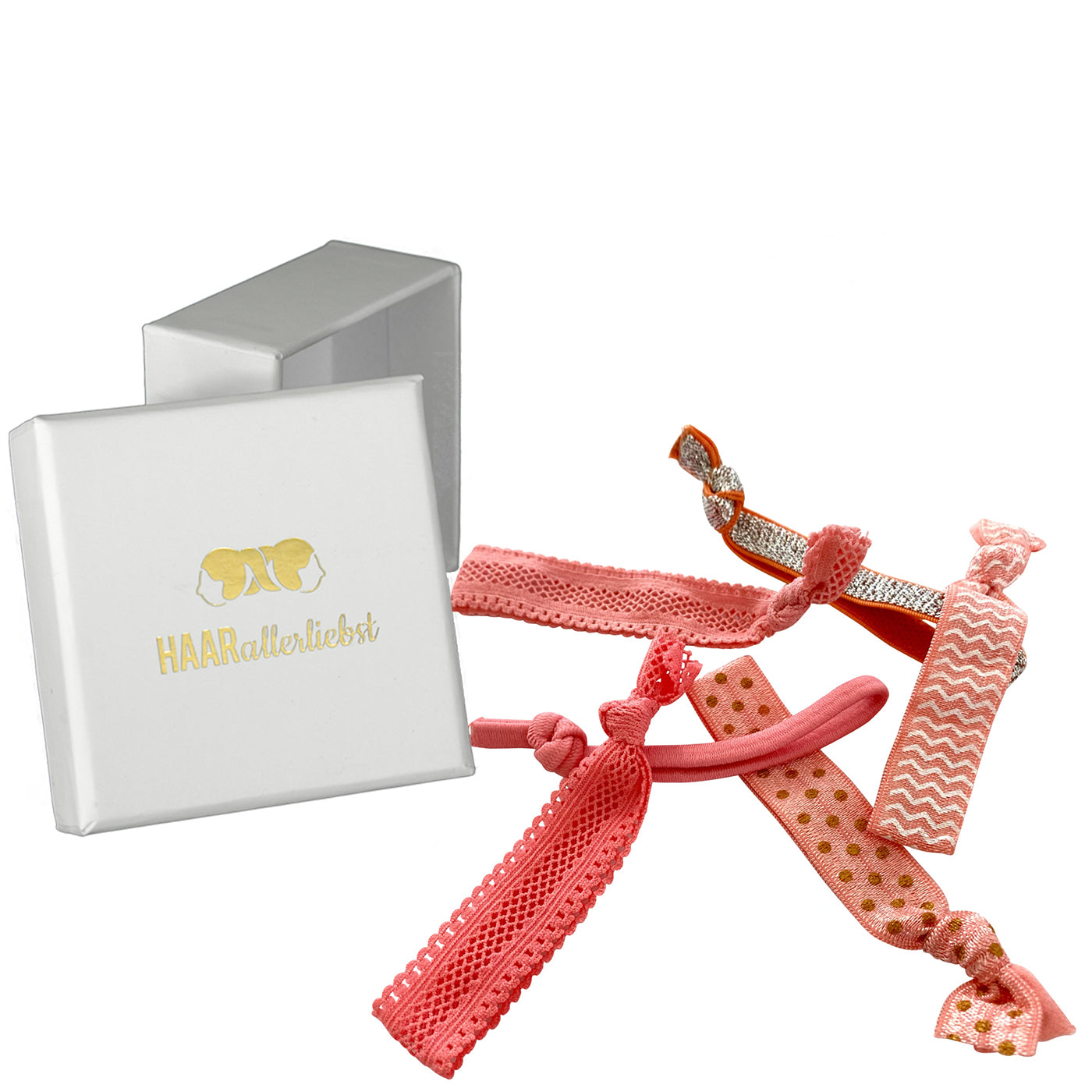 Haargummis Armbänder (lachsfarben | 6 Stück) - HAARallerliebst