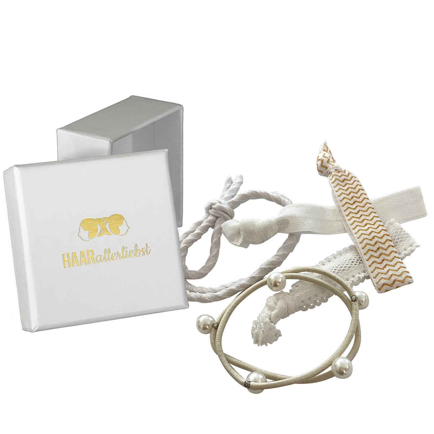 Haargummis Armbänder (weiss | 5 Stück) - HAARallerliebst