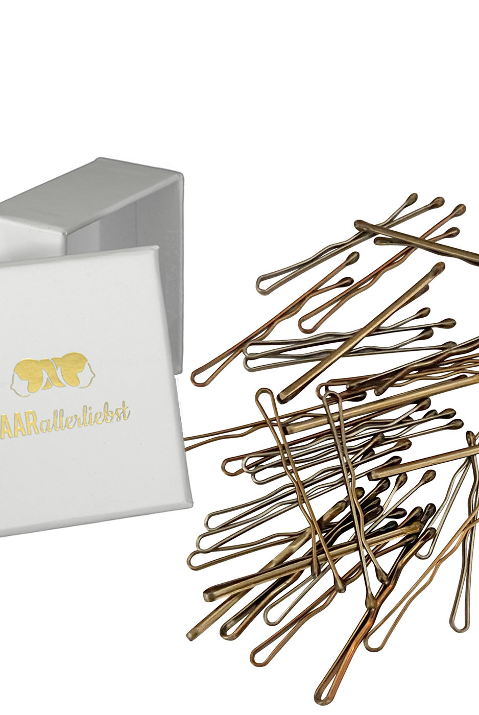 Bobby Pins mini (dunkel gold | 50 Stück | 34mm) - HAARallerliebst