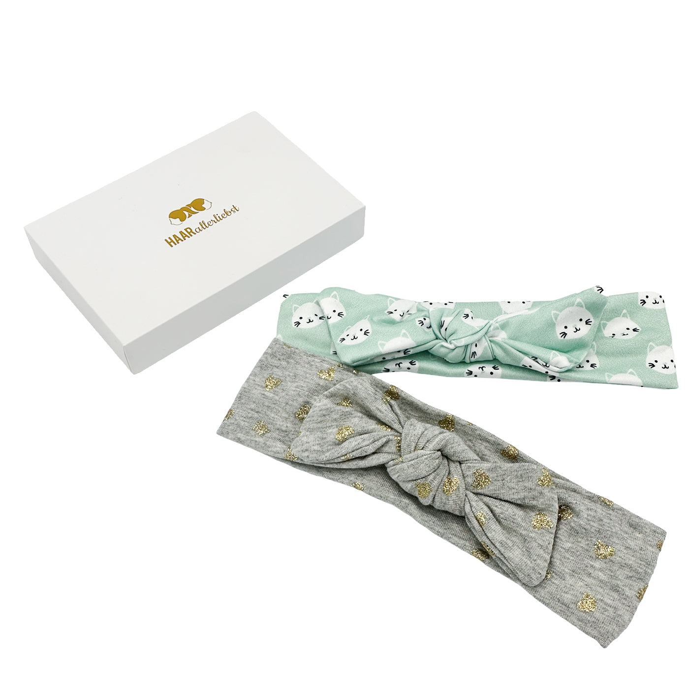 Haarbänder (grau mintgrün | 36cm) - HAARallerliebst