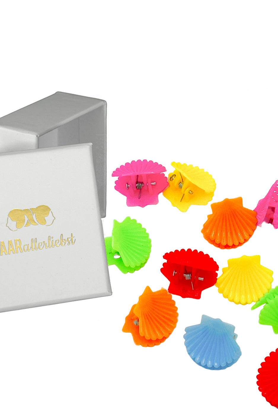 Haarclips Set Muscheln (bunt | 12 Stück) - HAARallerliebst