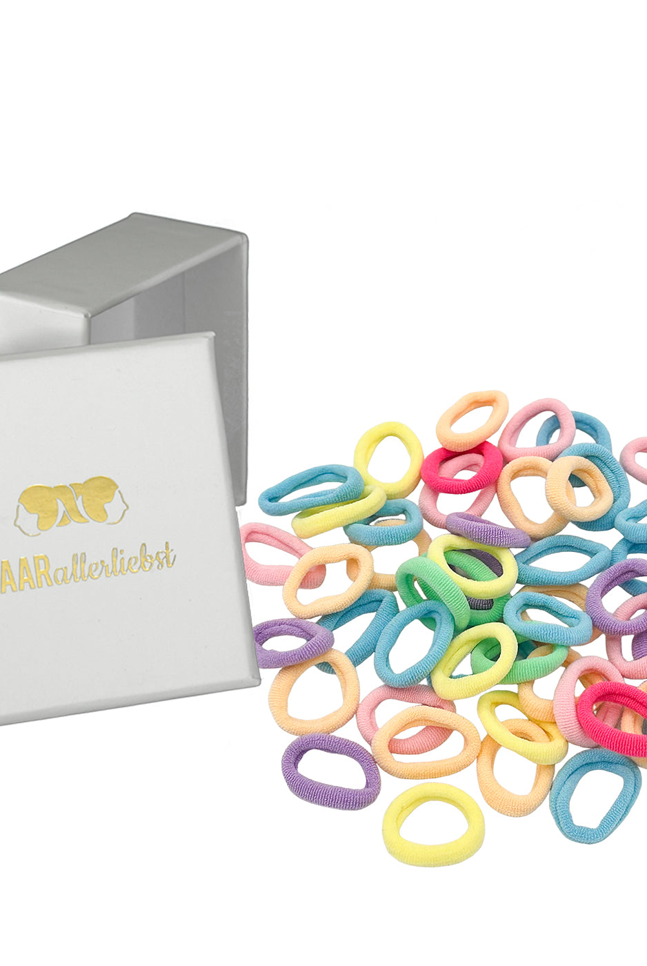 Haargummis klein (Pastell | 50 Stück | 2cm) - HAARallerliebst