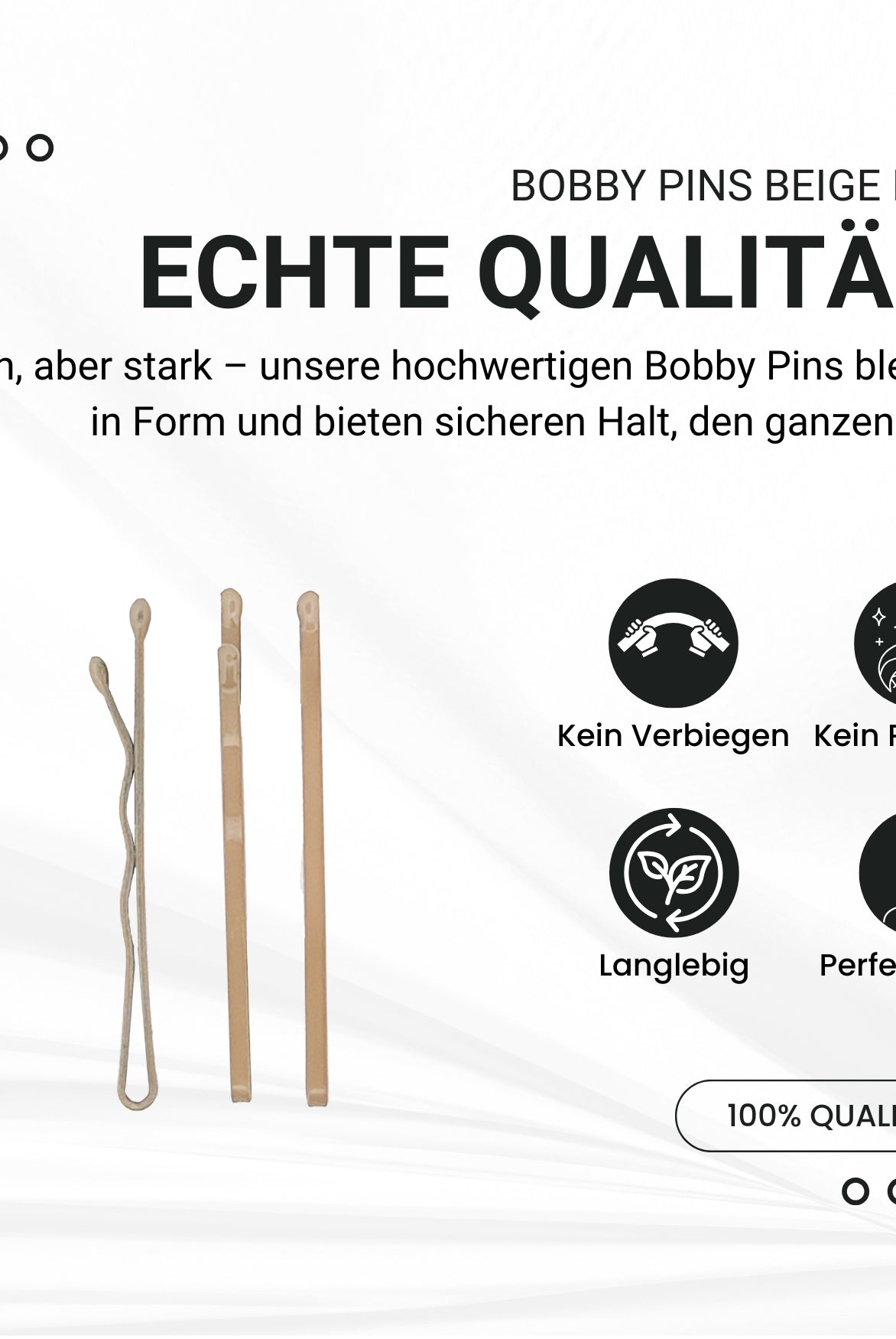 Bobby Pins mini (beige | 50 Stück | 34mm) - HAARallerliebst