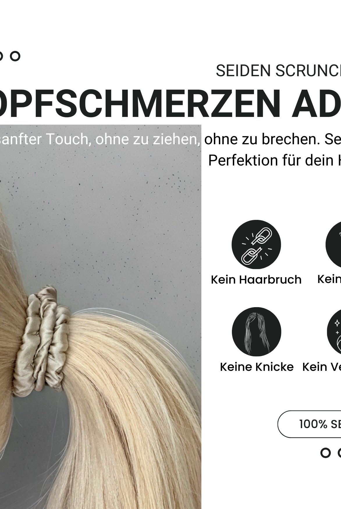 Seiden Scrunchies braun schwarz beige (dünn | 4 Stück) - HAARallerliebst