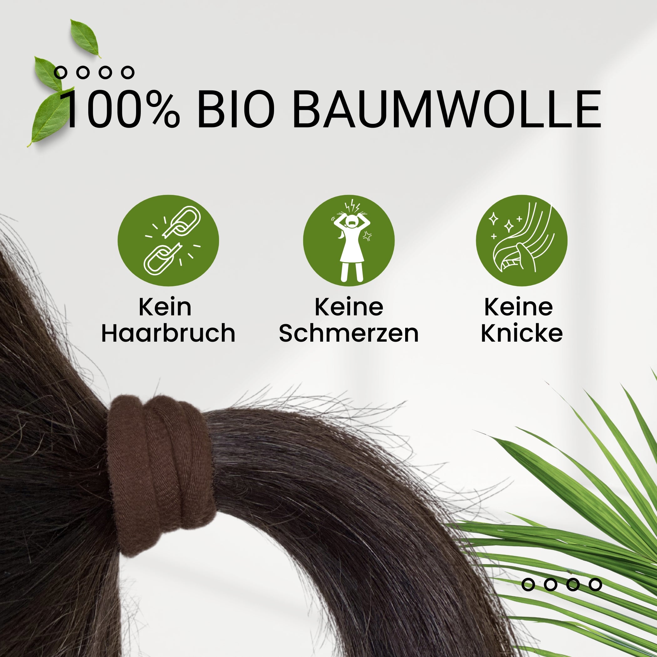 Haarallerliebst Haargummi Damen 12er Set – Haargummis soft ohne Metall aus Bio-Baumwolle & Naturkautschuk – Schonend zu Haar & Umwelt - HAARallerliebst