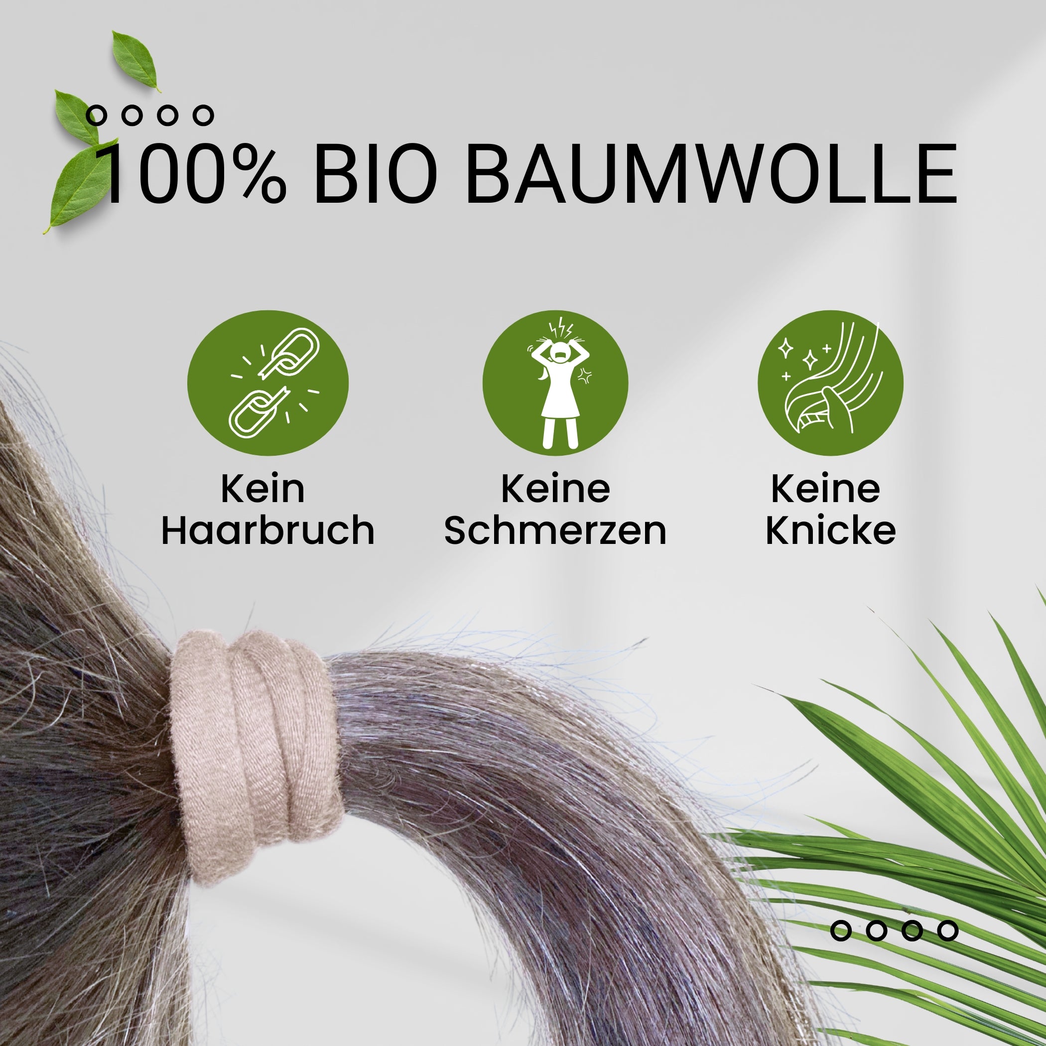Haarallerliebst Haargummi Damen 12er Set – Haargummis soft ohne Metall aus Bio-Baumwolle & Naturkautschuk – Zopfgummi dunkelbraun für starken Halt – Schonend zu Haar & Umwelt - HAARallerliebst
