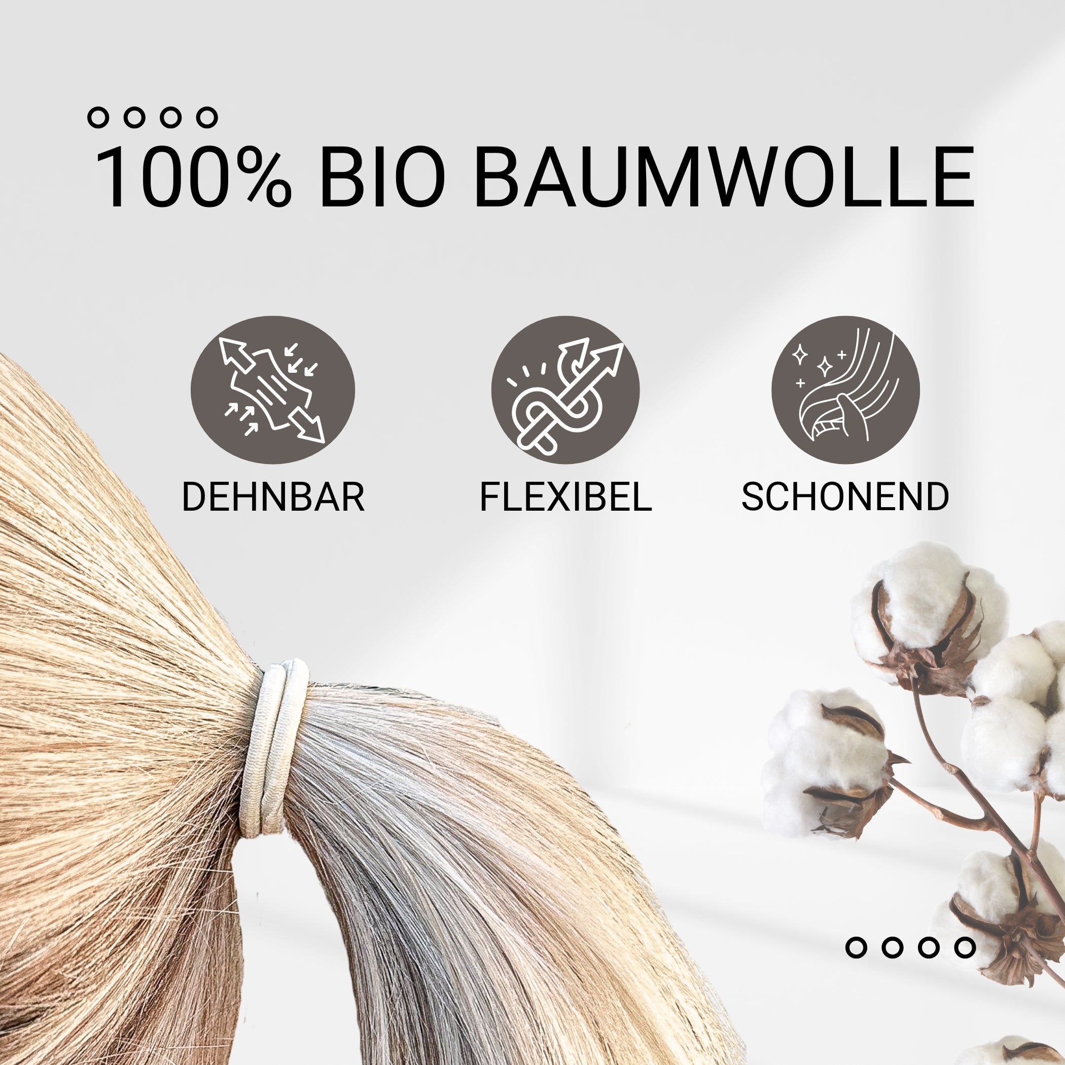 Haarallerliebst Haargummi Damen 18er Set – Haargummis ohne Metall aus Bio-Baumwolle & Naturkautschuk - HAARallerliebst