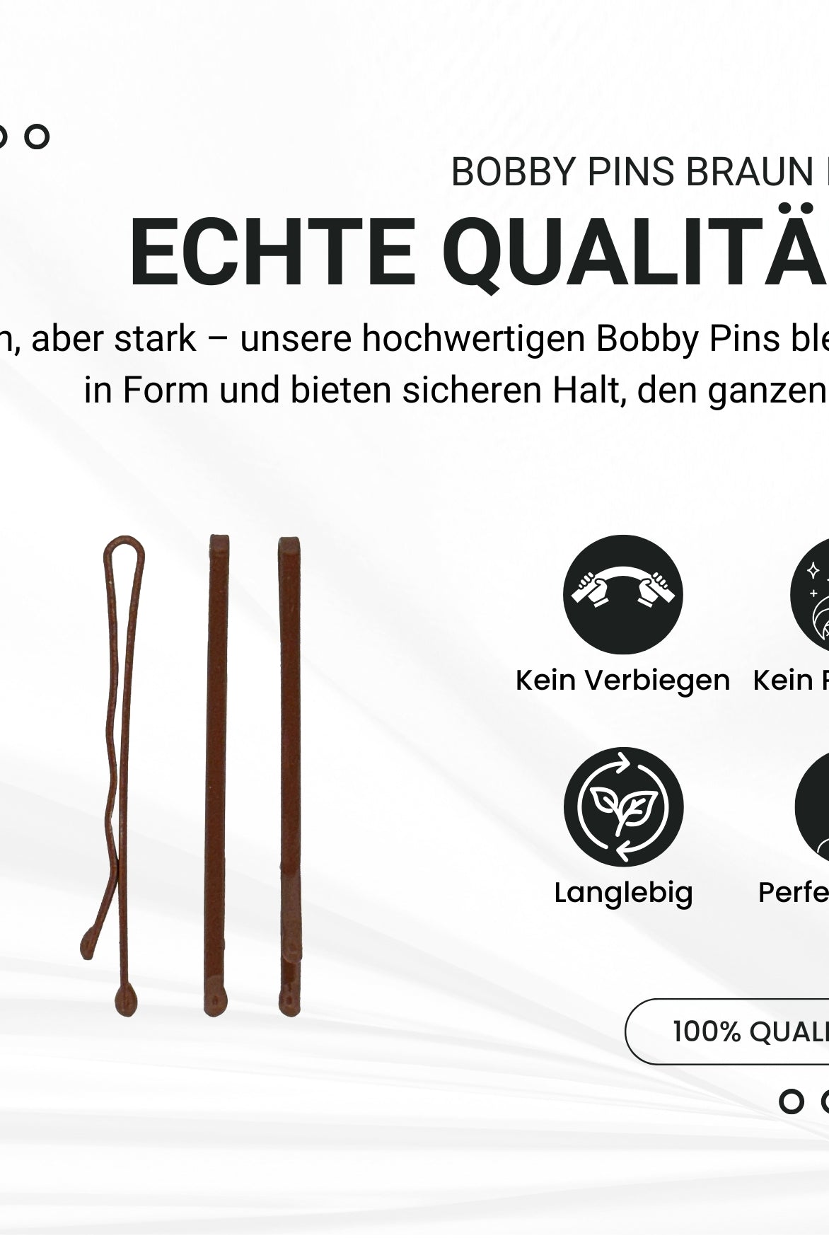 Bobby Pins mini (braun | 50 Stück |34mm) - HAARallerliebst