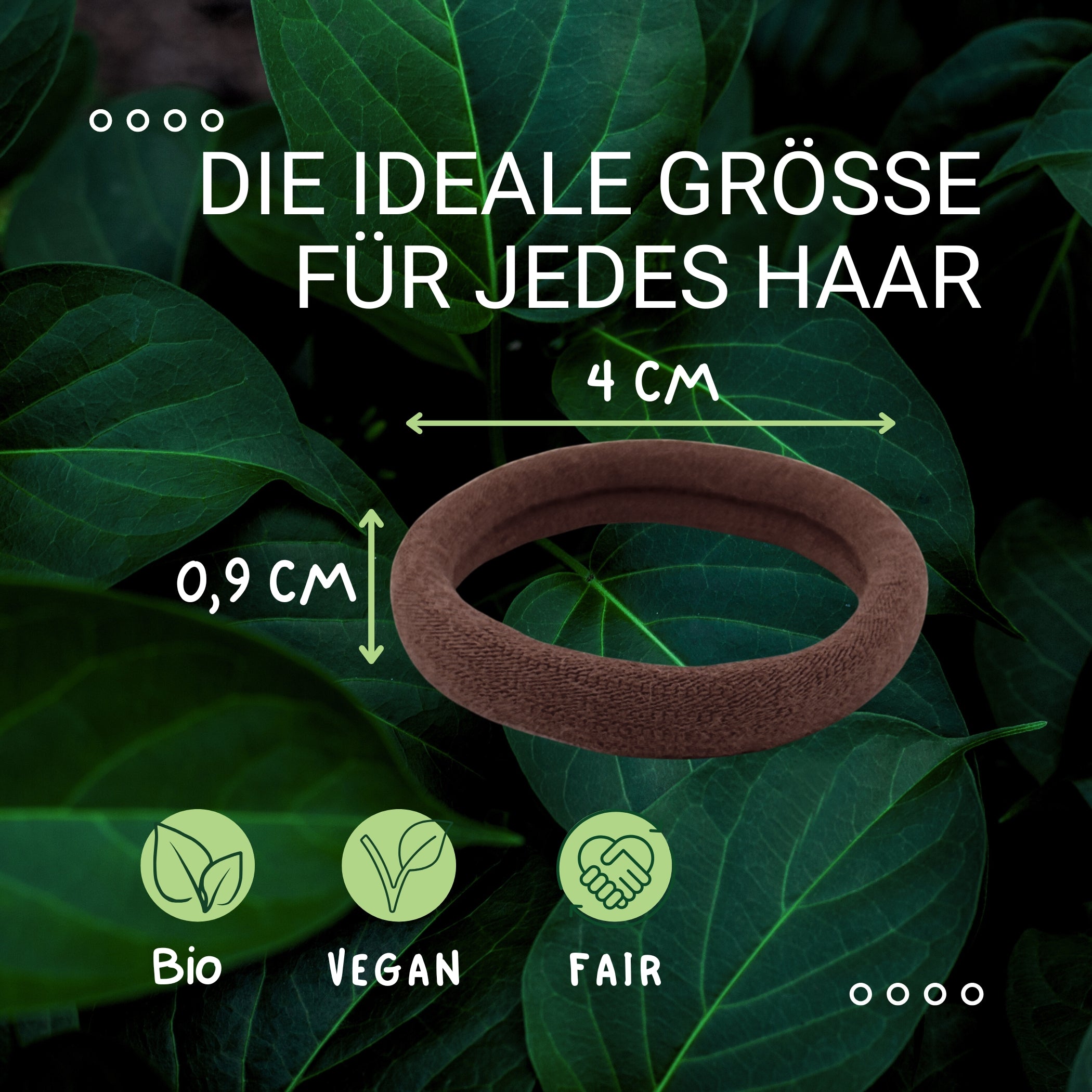 Haarallerliebst Haargummi Damen 8er Set – Haargummis soft ohne Metall aus Bio-Baumwolle - HAARallerliebst