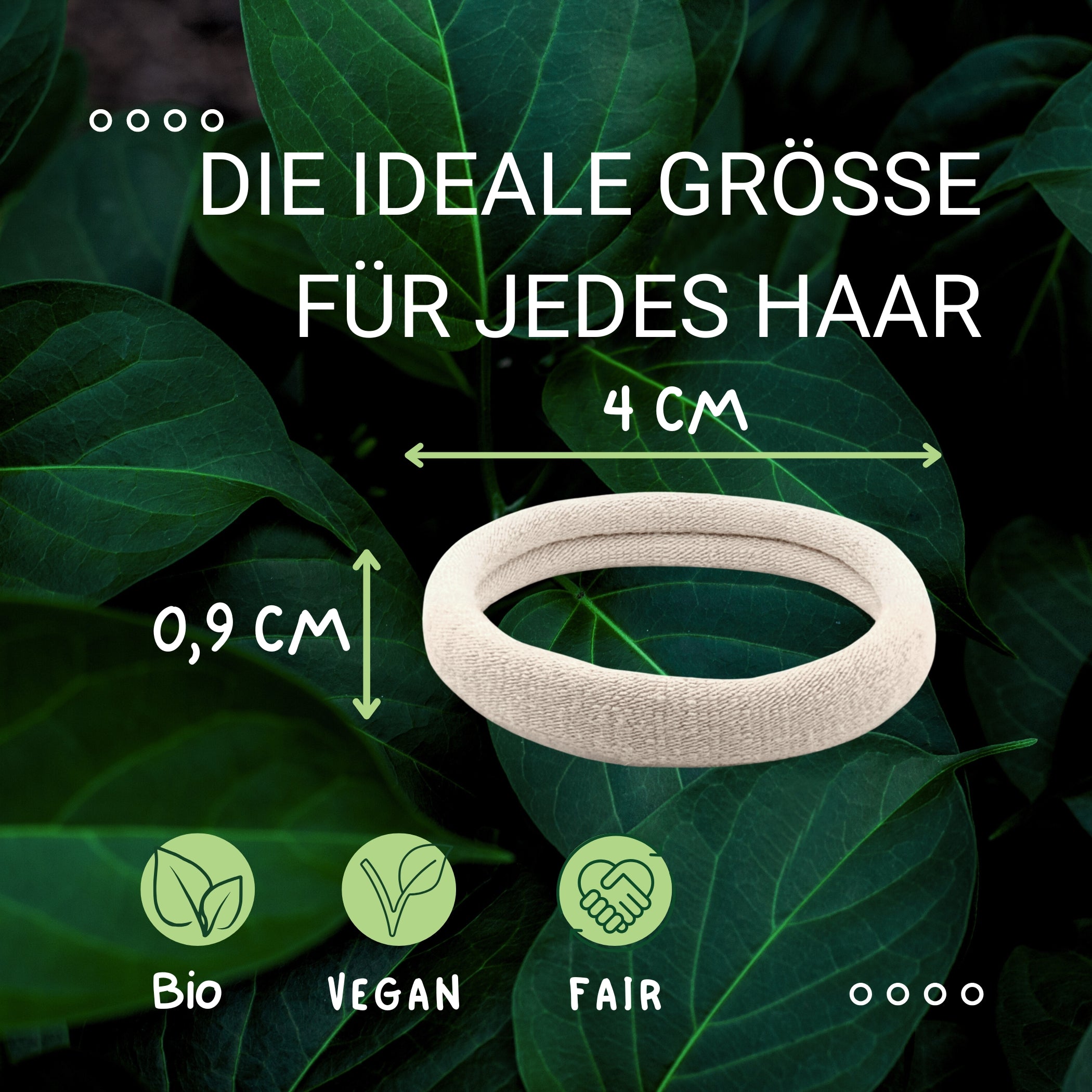 Haarallerliebst Haargummi Damen 8er Set – Haargummis soft ohne Metall aus Bio-Baumwolle - HAARallerliebst