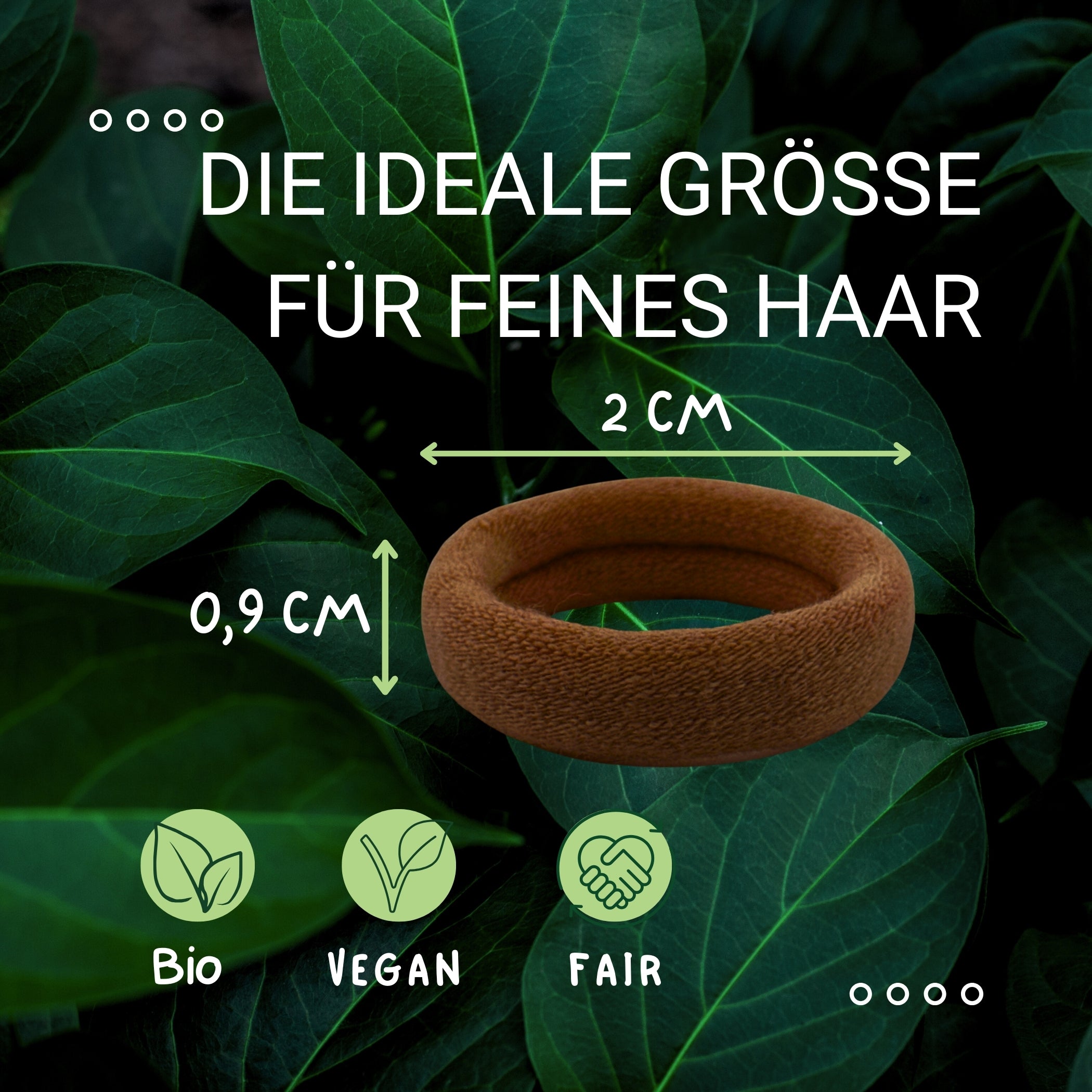 Haarallerliebst Haargummi Damen 12er Set – Haargummis soft ohne Metall aus Bio-Baumwolle & Naturkautschuk – Schonend zu Haar & Umwelt - HAARallerliebst