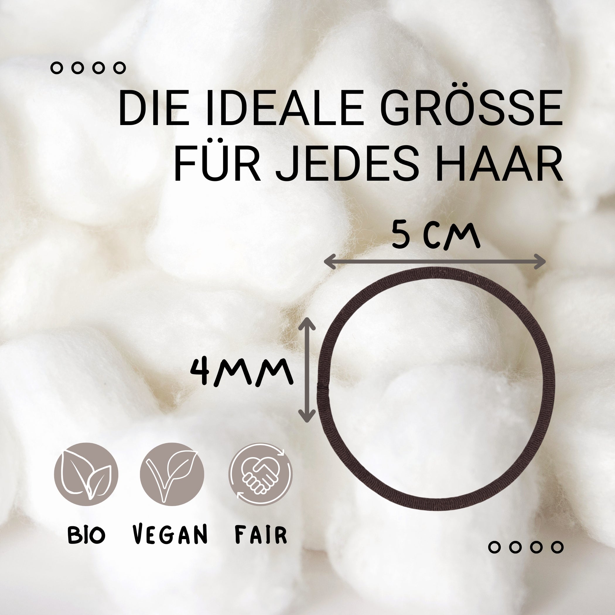 Haarallerliebst Haargummi Damen 30er Set – Haargummis soft ohne Metall aus Bio-Baumwolle & Naturkautschuk – Zopfgummi schwarz hellbraun dunkelbraun beige für starken Halt – Schonend zu Haar & Umwelt - HAARallerliebst