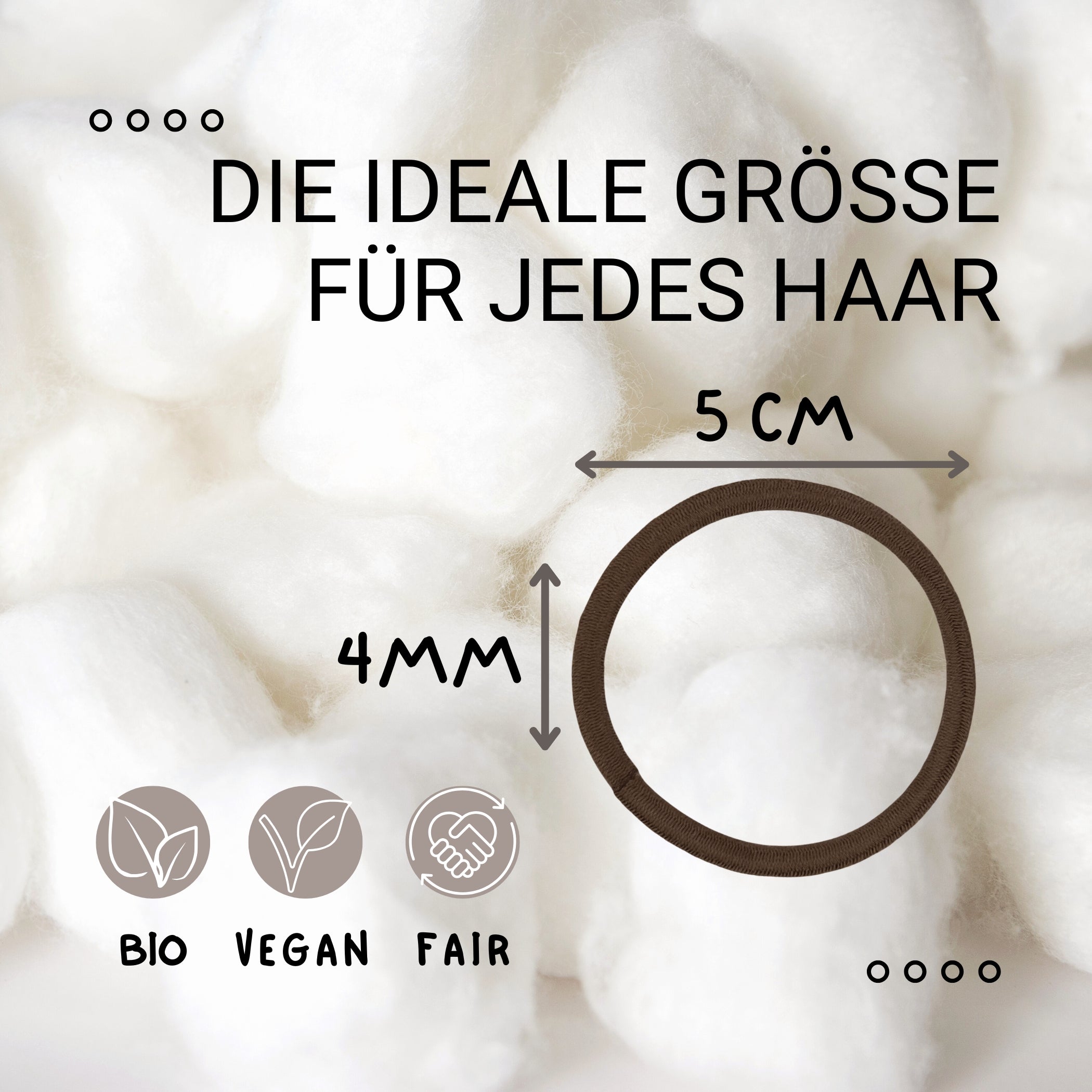 Haarallerliebst Haargummi Damen 18er Set – Haargummis ohne Metall aus Bio-Baumwolle & Naturkautschuk - HAARallerliebst