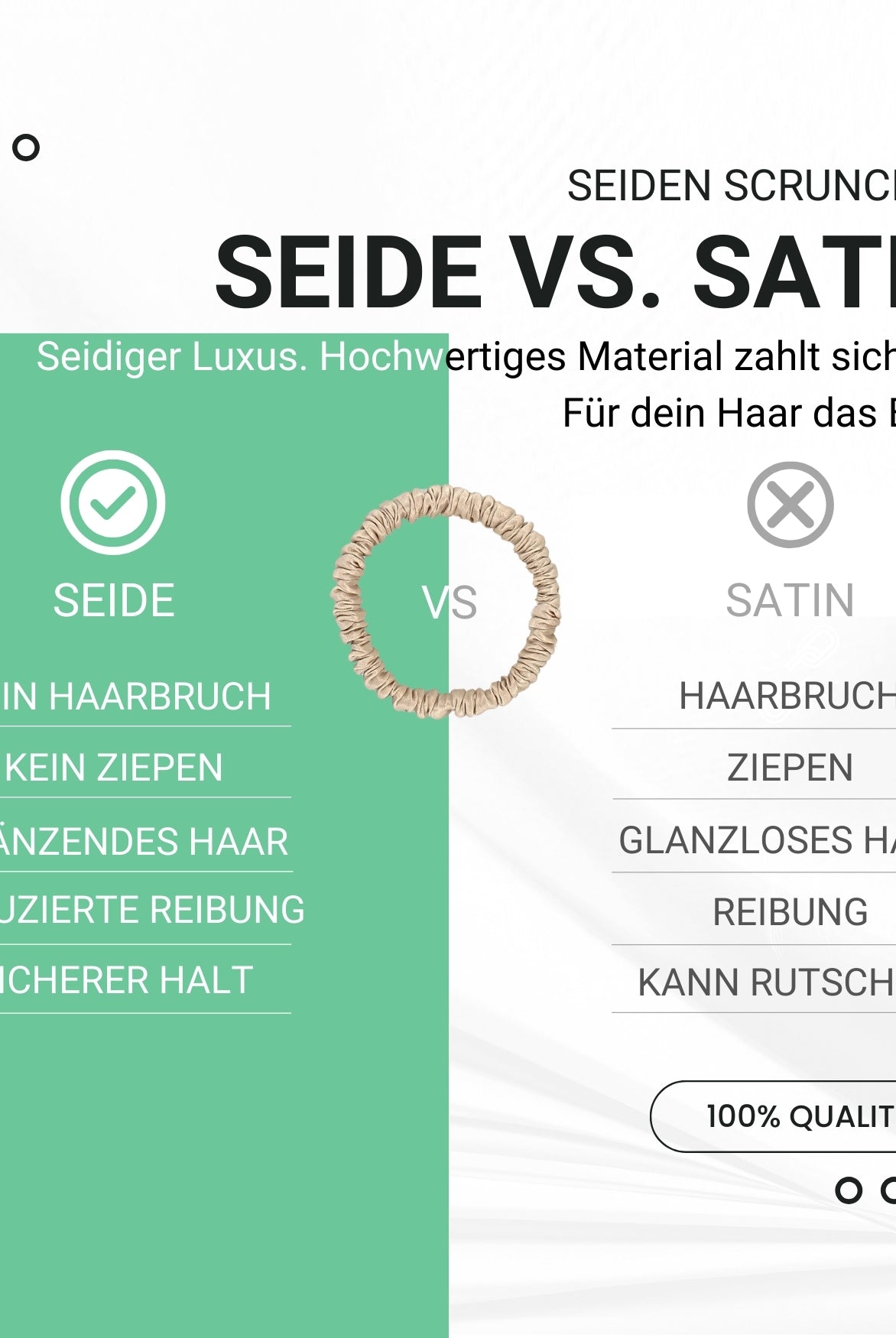 Seiden Scrunchies braun schwarz beige (dünn | 4 Stück) - HAARallerliebst