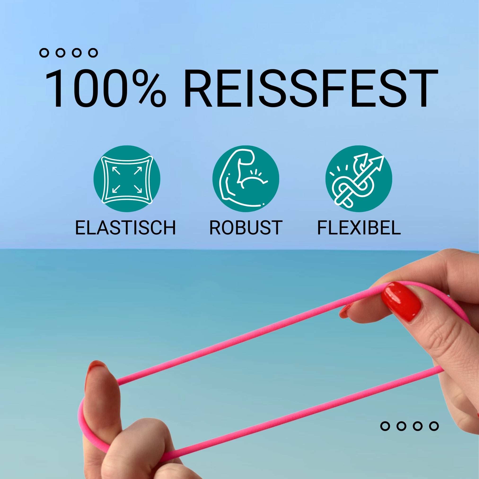 Silikon Haargummis (pink| 9 Stück) extra starker Halt - HAARallerliebst