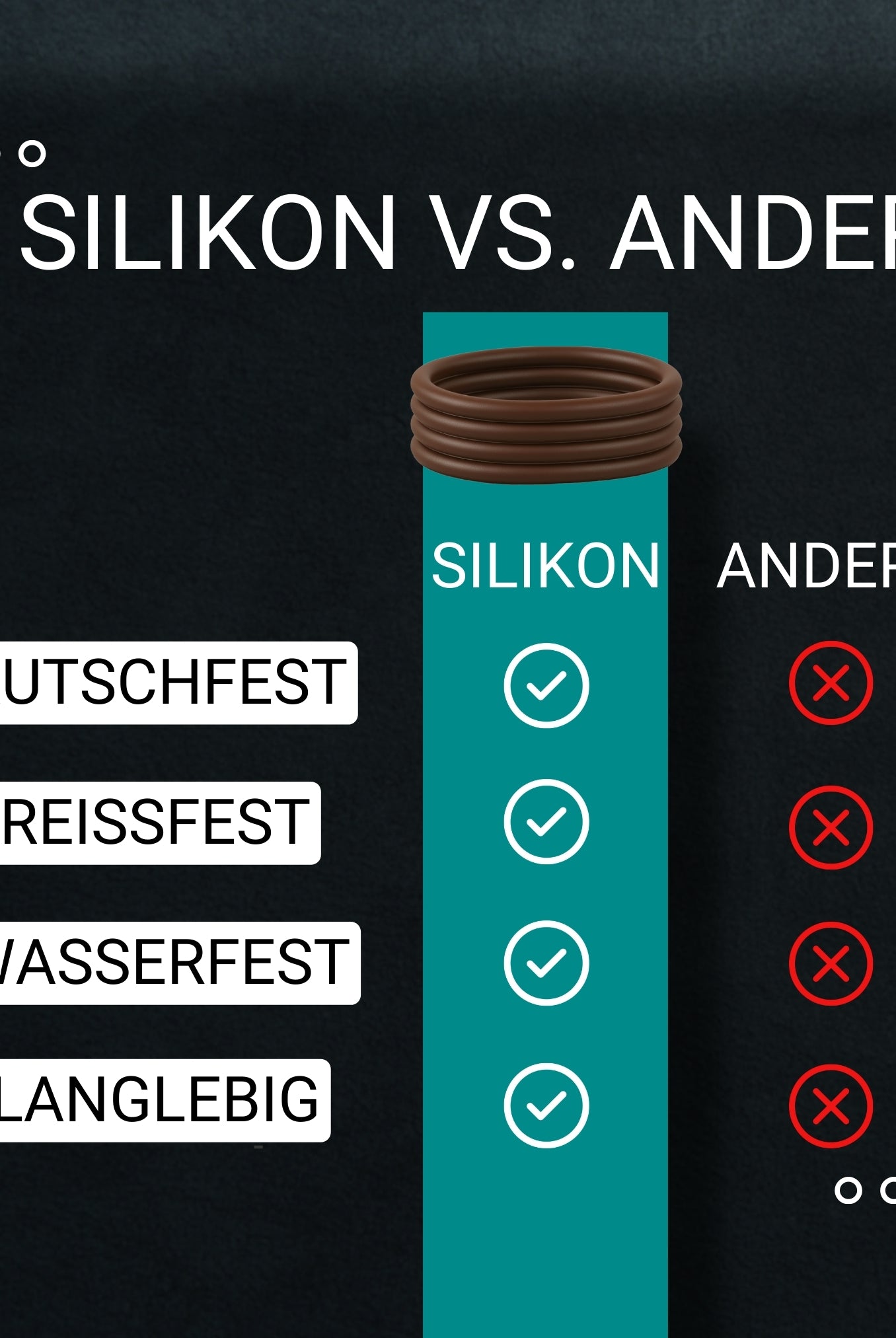 Silikon Haargummis (braun | 9 Stück) extra starker Halt - HAARallerliebst