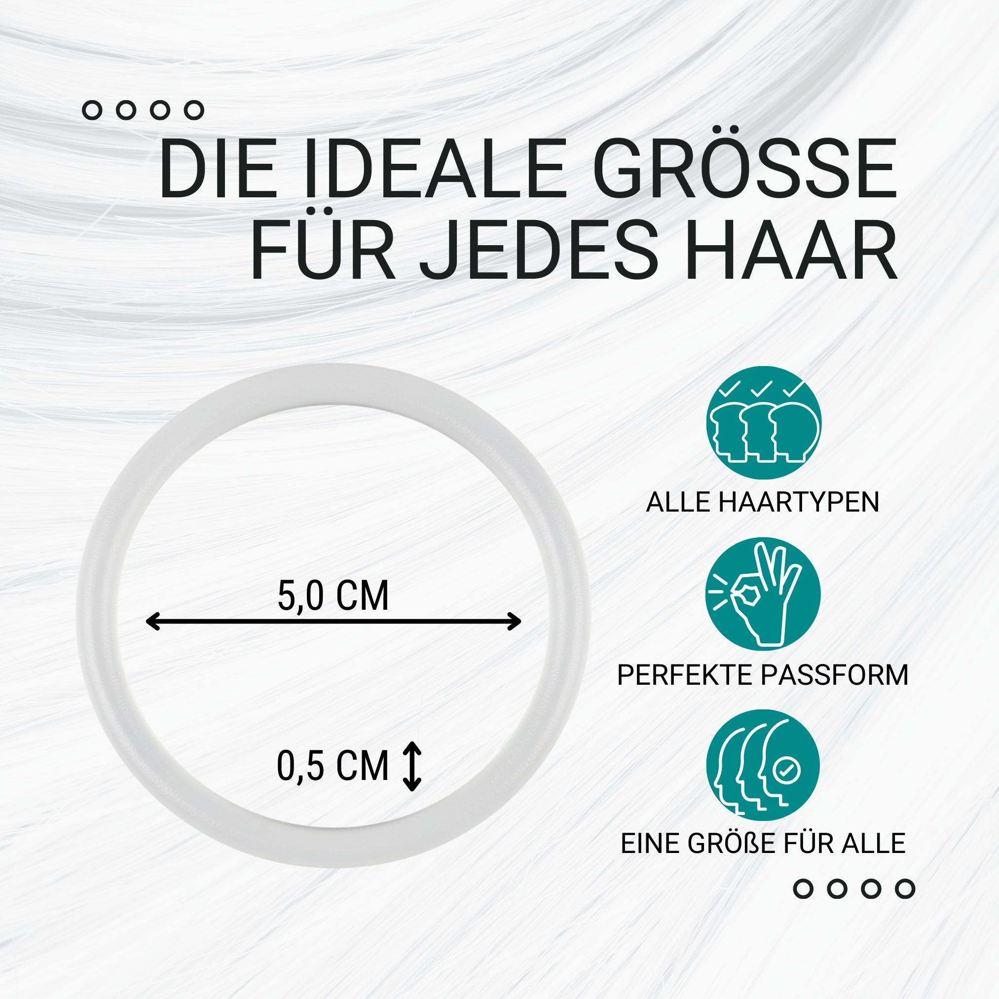 Haargummi Silikon (transparent | 9 Stück) extra starker Halt - HAARallerliebst