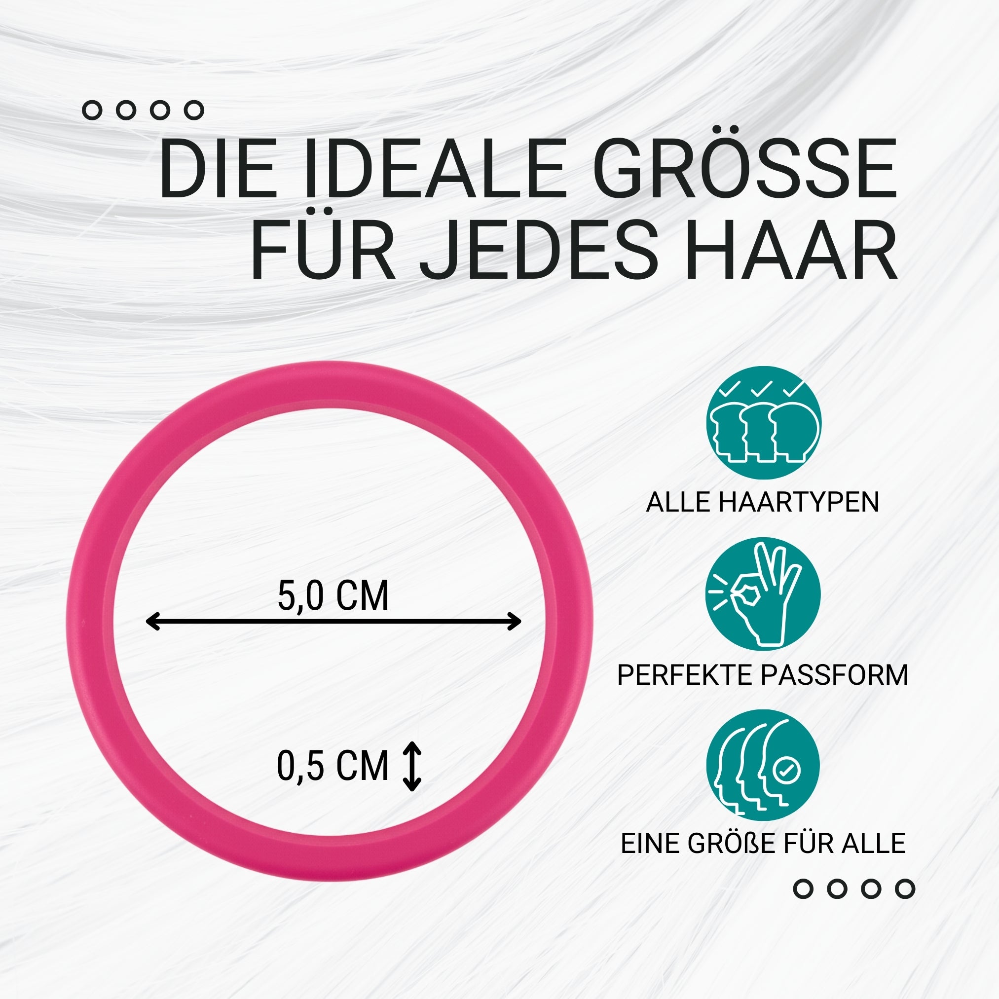 Silikon Haargummis (berry,pink,coralle| 9 Stück) extra starker Halt - HAARallerliebst