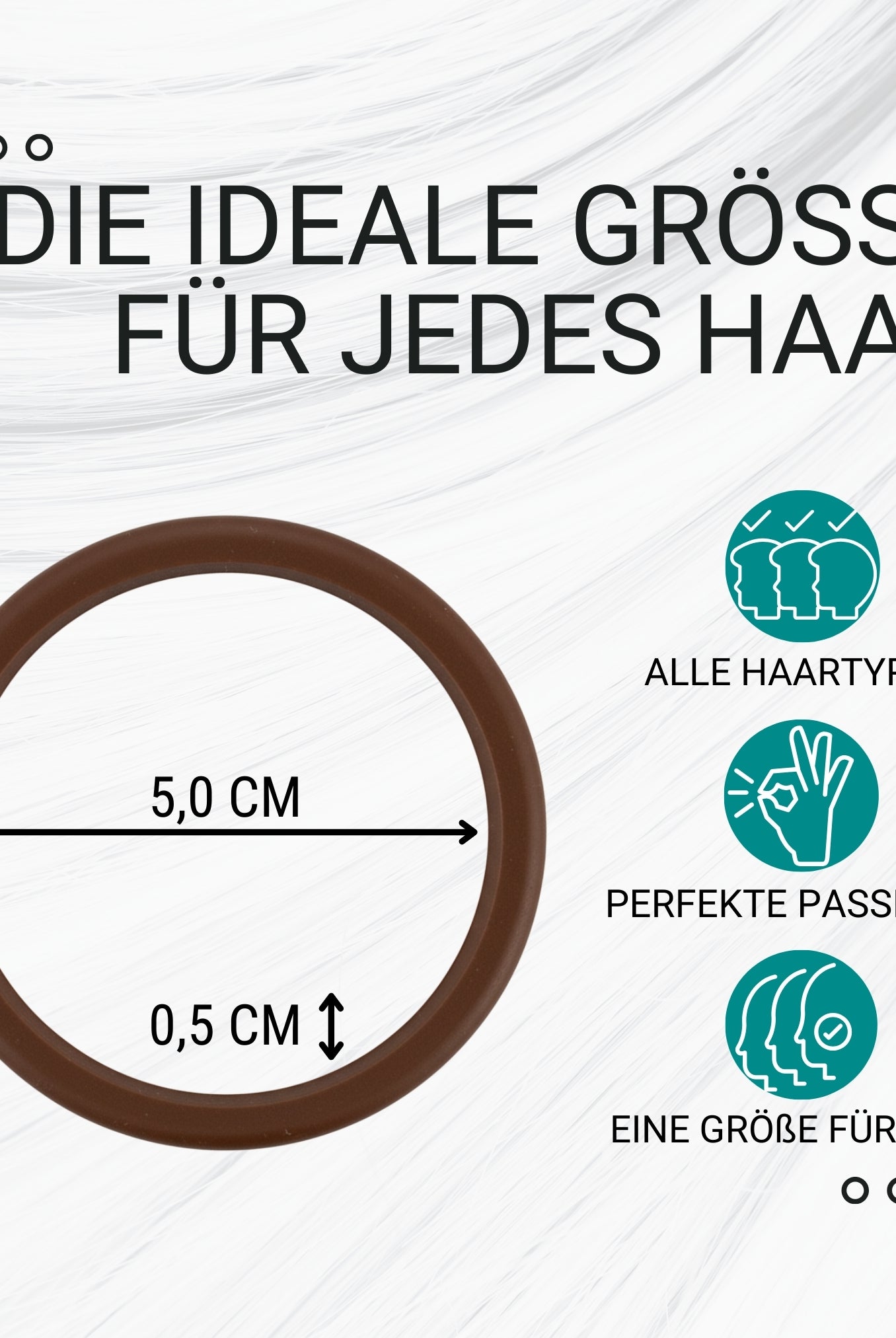 Silikon Haargummis (braun | 9 Stück) extra starker Halt - HAARallerliebst