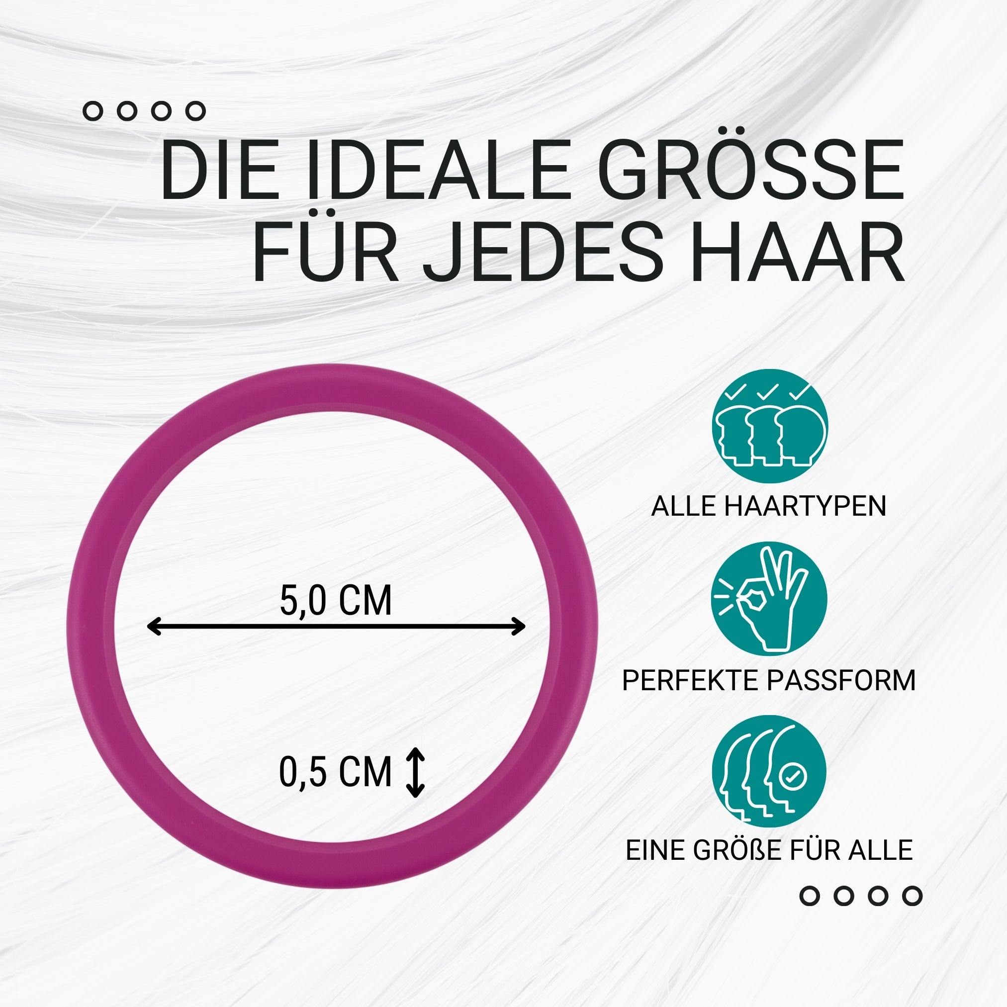 Silikon Haargummis (berry | 9 Stück) extra starker Halt - HAARallerliebst