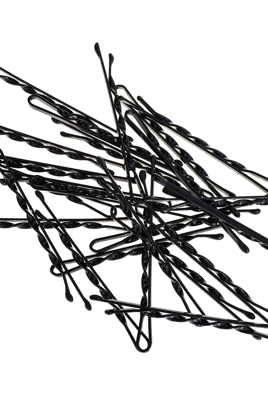 Bobby Pins starker Halt (24 Stück | schwarz | 5cm) gedreht - HAARallerliebst
