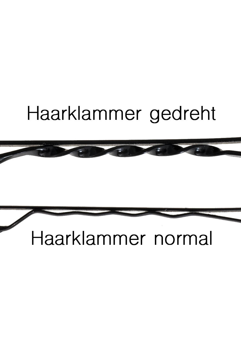 Bobby Pins gedreht (24 Stück | schwarz | 5cm) für ultimativen Halt - HAARallerliebst