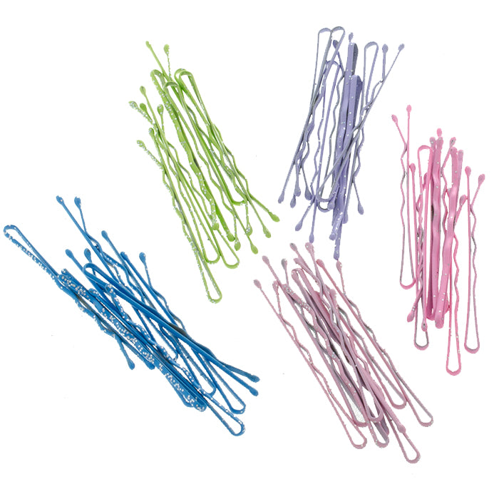 Bobby Pins (40 Stück | bunt mit Glitzer) - HAARallerliebst