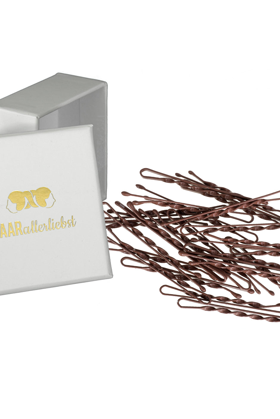 Bobby Pins gedreht (24 Stück | braun | 5cm) für ultimativen Halt - HAARallerliebst
