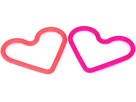 Silikon Haargummis Herzen (Pink Coralle | 8 Stück) extra starker Halt - HAARallerliebst