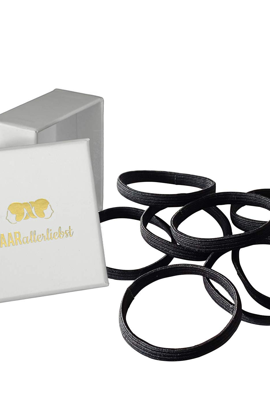 Haargummis extra breit (schwarz | 8 Stück |9mm breit) - HAARallerliebst