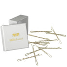 Bobby Pins gedreht (24 Stück | 5cm | (beige, gold, roségold, silber) für ultimativen Halt silber weisse Box - HAARallerliebst