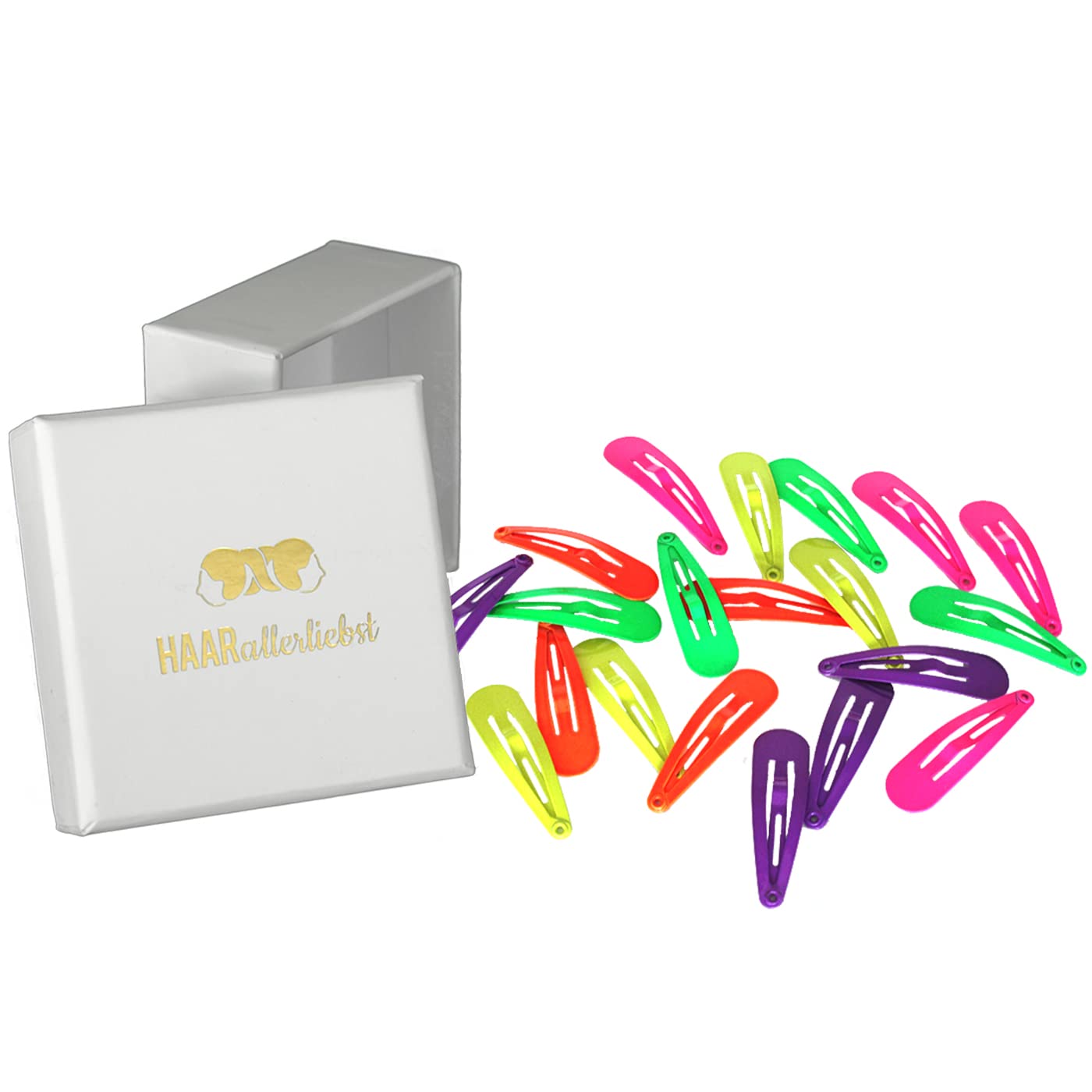 Haarspangen klein (neon | 20 Stück | 39mm) - HAARallerliebst