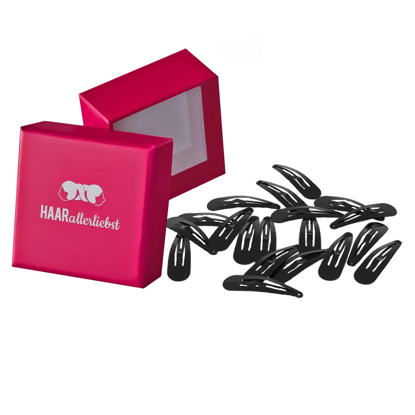Haarspangen (schwarz | 20 Stück | 39mm) - HAARallerliebst