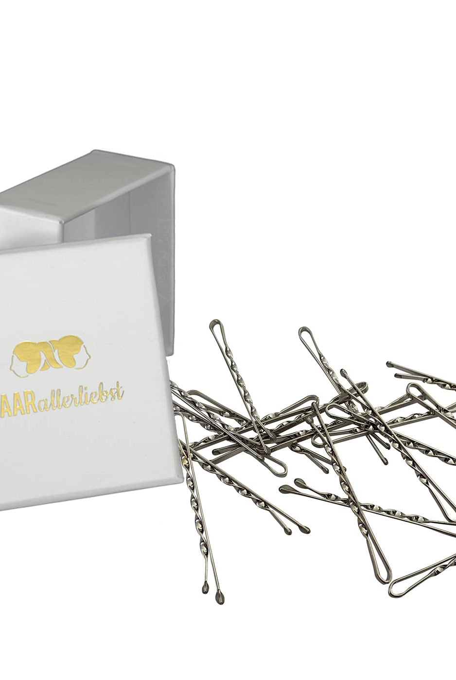 Bobby Pins gedreht (24 Stück | 5cm | (beige, gold, roségold, silber) für ultimativen Halt - HAARallerliebst