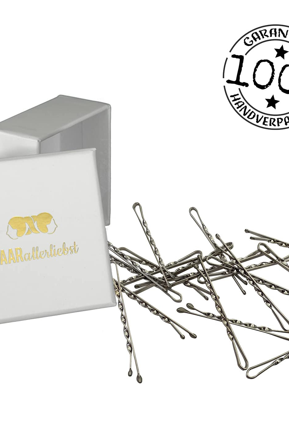 Bobby Pins gedreht (24 Stück | 5cm | (beige, gold, roségold, silber) für ultimativen Halt - HAARallerliebst