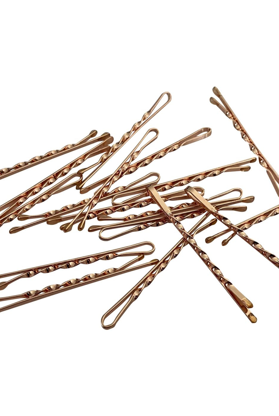 Bobby Pins gedreht (24 Stück | 5cm | (beige, gold, roségold, silber) für ultimativen Halt roségold - HAARallerliebst
