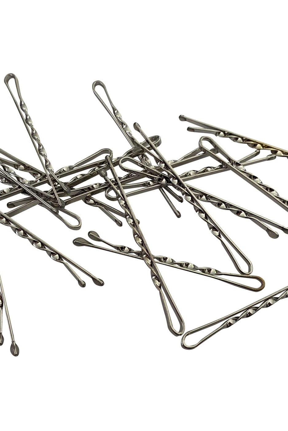 Bobby Pins gedreht (24 Stück | 5cm | (beige, gold, roségold, silber) für ultimativen Halt silber - HAARallerliebst