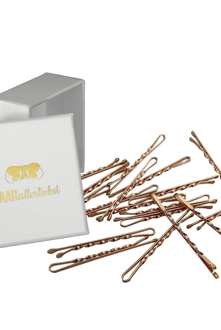 Bobby Pins gedreht (24 Stück | 5cm | (beige, gold, roségold, silber) für ultimativen Halt - HAARallerliebst