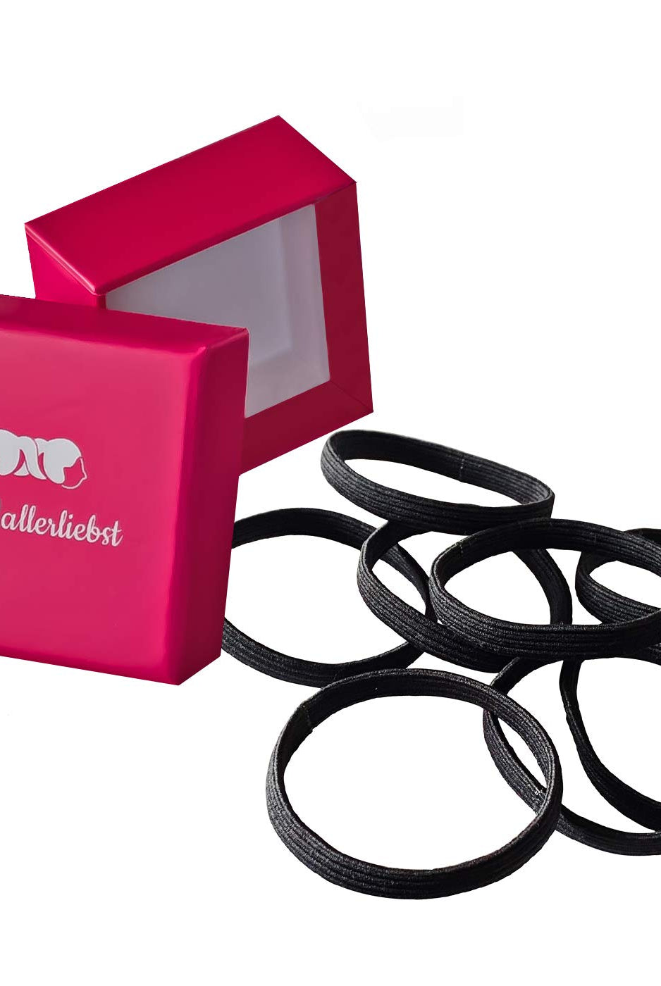 Haargummis extra breit (schwarz | 8 Stück |9mm breit) - HAARallerliebst