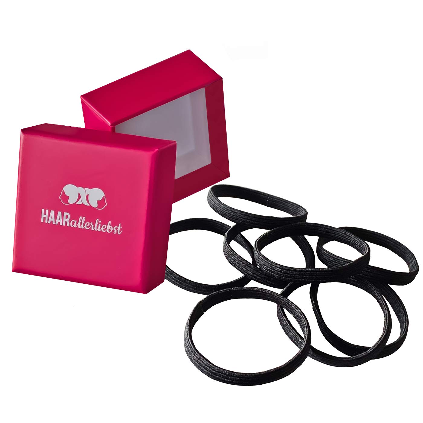 Haargummis extra breit (schwarz | 8 Stück |9mm breit) - HAARallerliebst