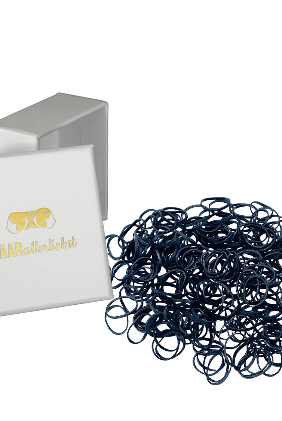 Haargummis mini klein (250 Stück | schwarz | 1cm) - HAARallerliebst