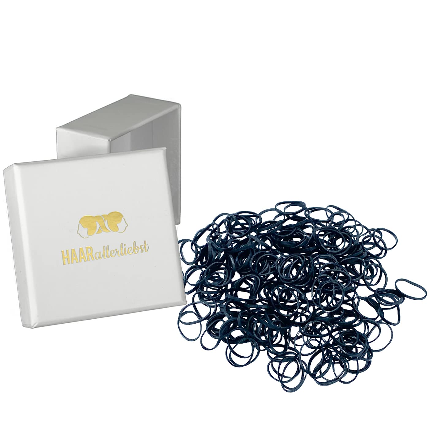 Haargummis mini klein (250 Stück | schwarz | 1cm) - HAARallerliebst