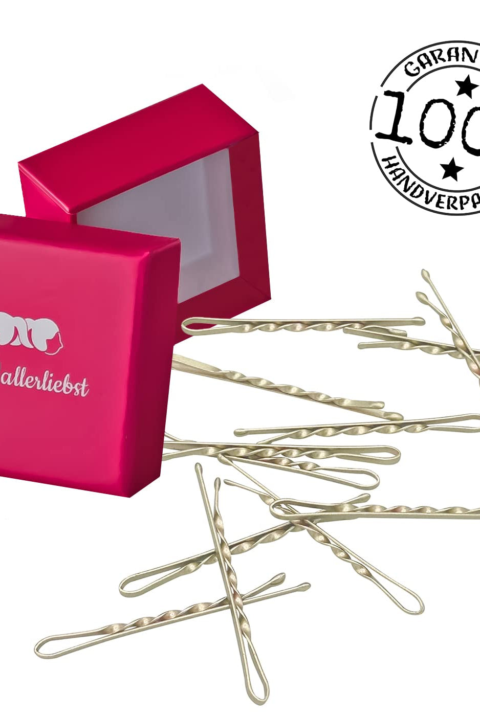 Bobby Pins gedreht (24 Stück | 5cm | (beige, gold, roségold, silber) für ultimativen Halt - HAARallerliebst