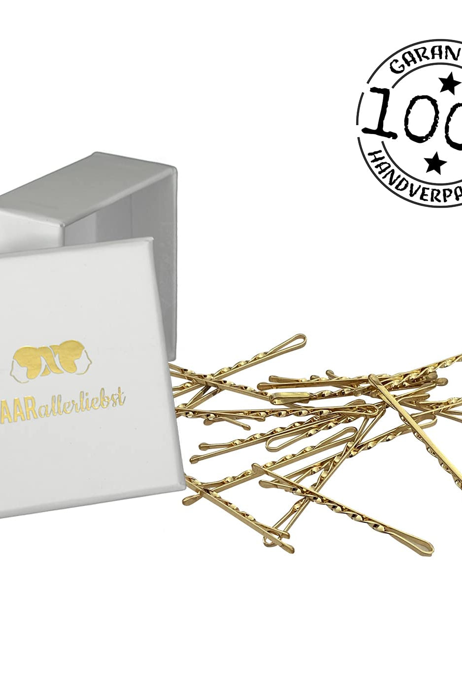 Bobby Pins gedreht (24 Stück | 5cm | (beige, gold, roségold, silber) für ultimativen Halt - HAARallerliebst