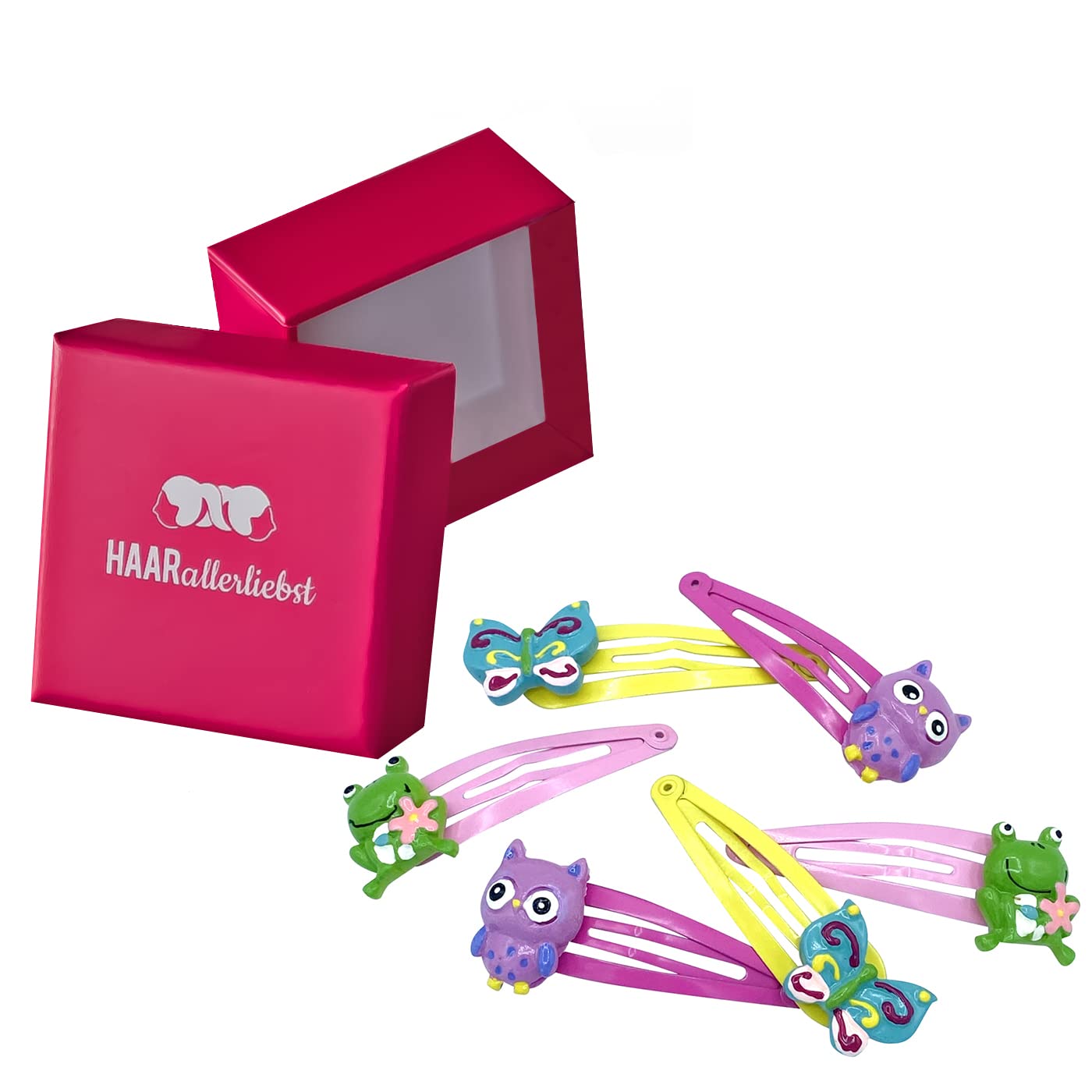 Haarspangen Set (Schmetterling Frosch Eule | 6 teilig) - HAARallerliebst