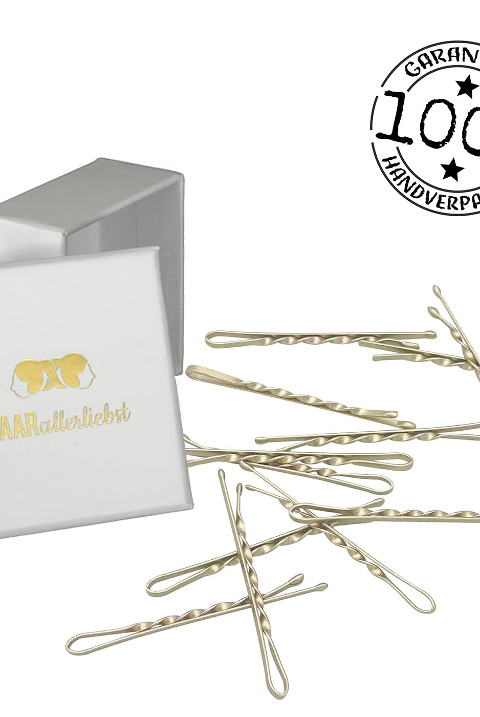 Bobby Pins gedreht (24 Stück | 5cm | (beige, gold, roségold, silber) für ultimativen Halt - HAARallerliebst