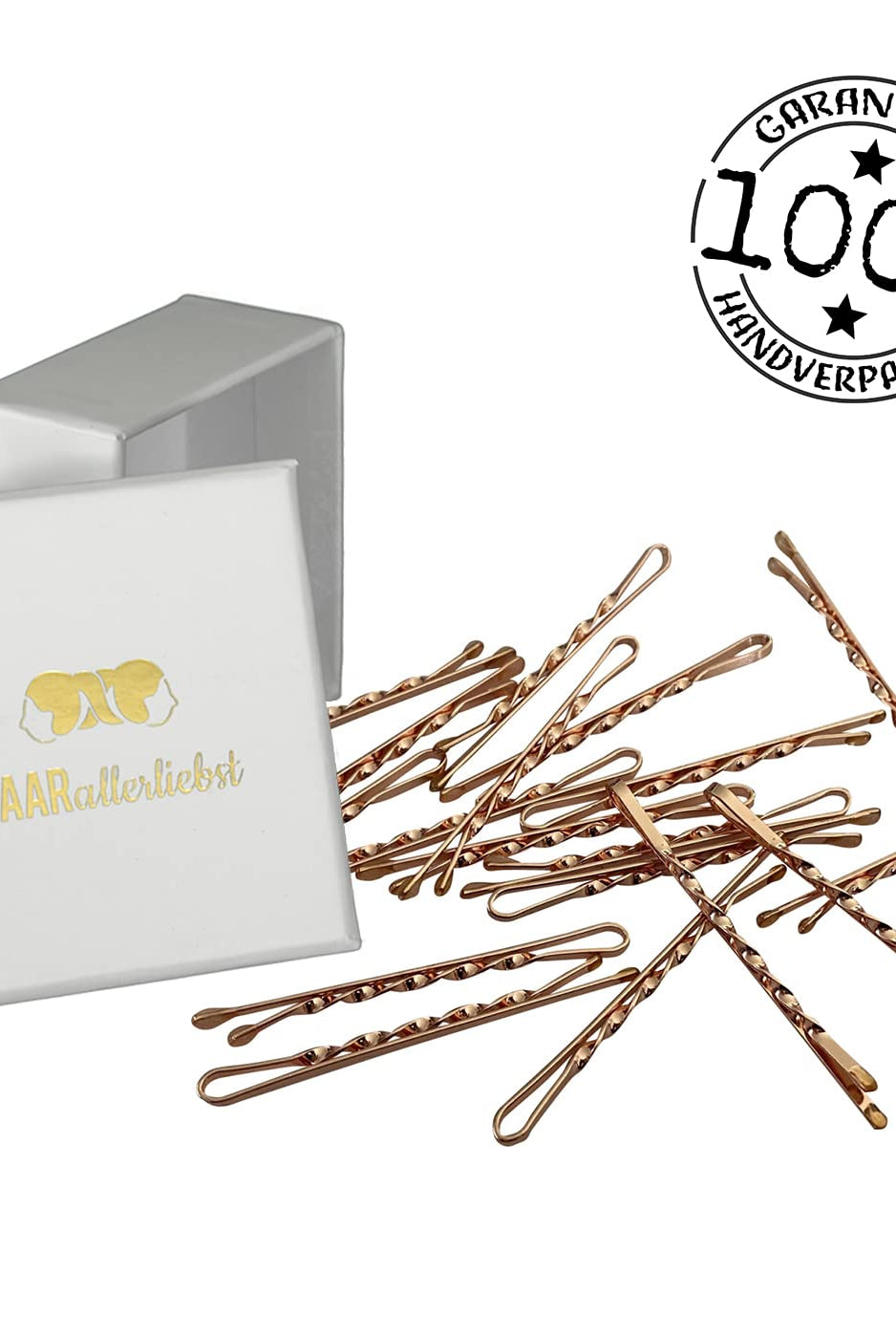 Bobby Pins gedreht (24 Stück | 5cm | (beige, gold, roségold, silber) für ultimativen Halt - HAARallerliebst