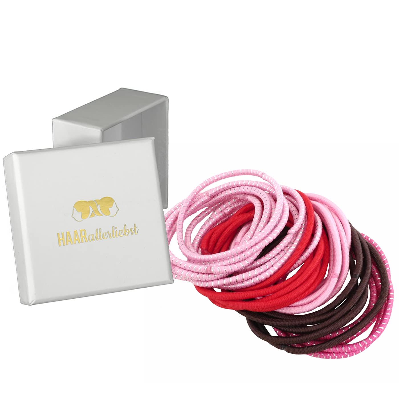 Haargummis dünn (bunt | 30 Stück | 4cm) - HAARallerliebst