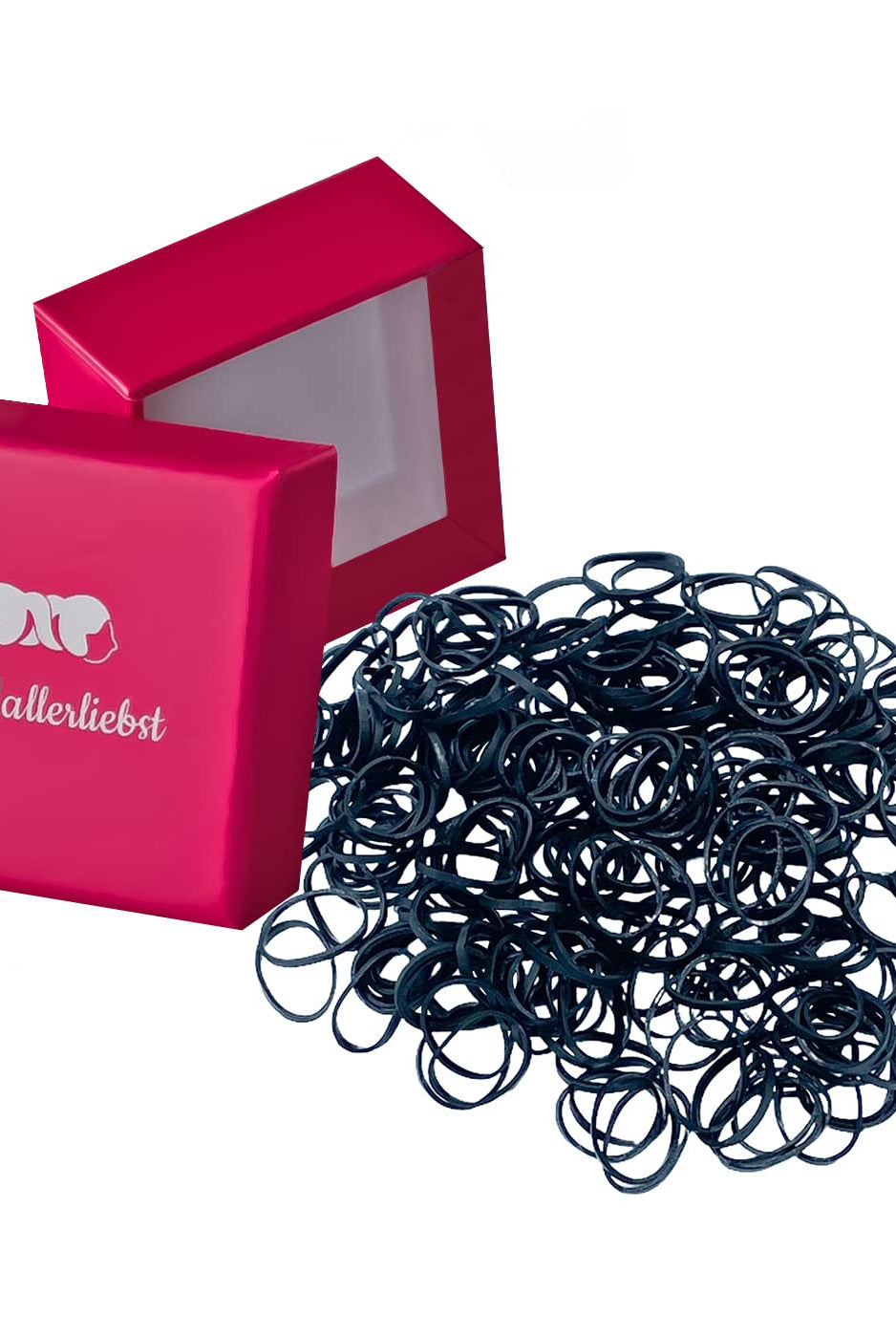 Haargummis mini klein (250 Stück | schwarz | 1cm) - HAARallerliebst